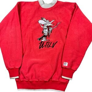 Vintage UNLV Runnin’ Rebels the game 90s faded ringer crewneck USA SZ M/L